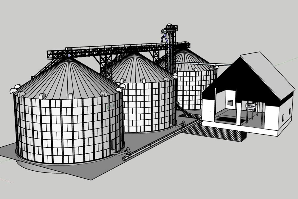 Silo i 3D från J&L Agriparts