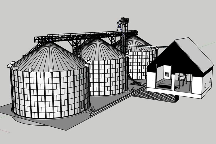 Silo i 3D från J&L Agriparts